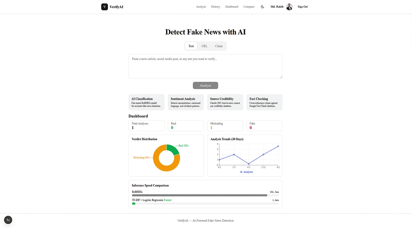 VerifyAI - Detect Fake News with AI